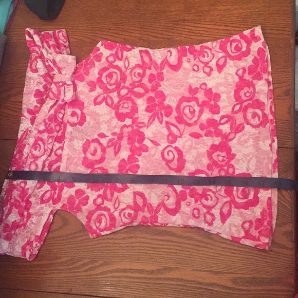 INC petite pink white blouse floral nylon - Picture 5 of 5